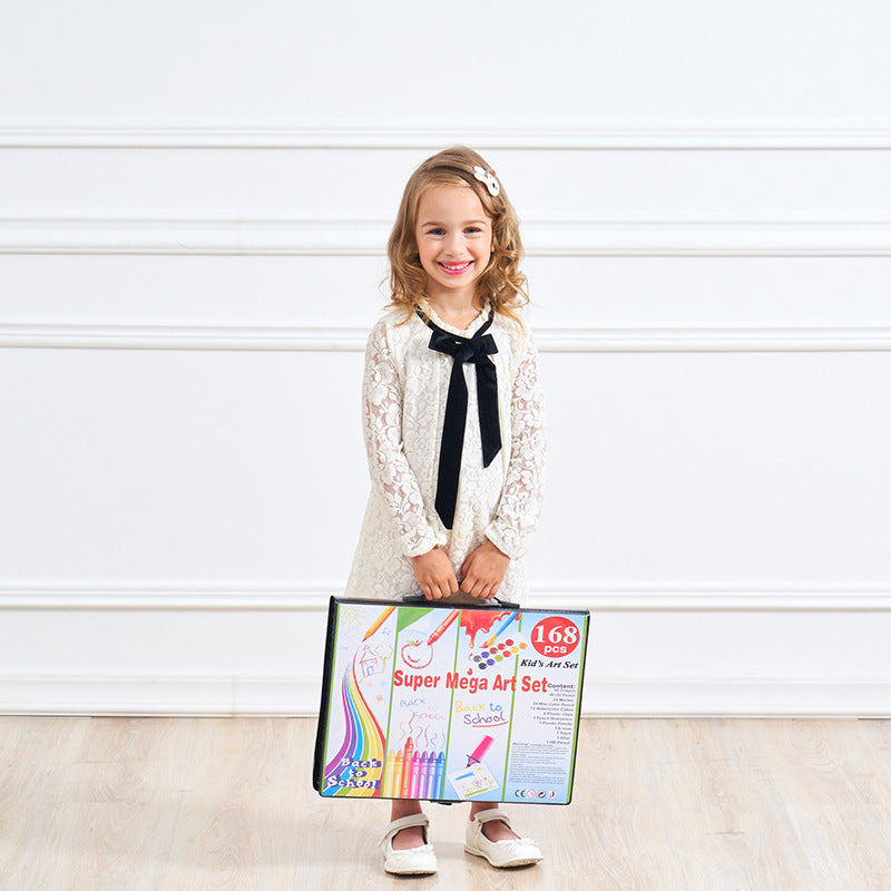 Ultimate 208-Piece Deluxe Art Creativity Set – Professional Painting & Drawing Kit for Kids and Teens, Portable Art Studio