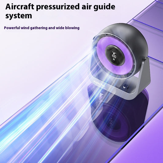 AeroStream Turbo: Desktop Air Circulator | High-Speed Turbine Convection Fan, Ultra-Quiet Operation & 3-Speed Minimalist Design for Home & Office