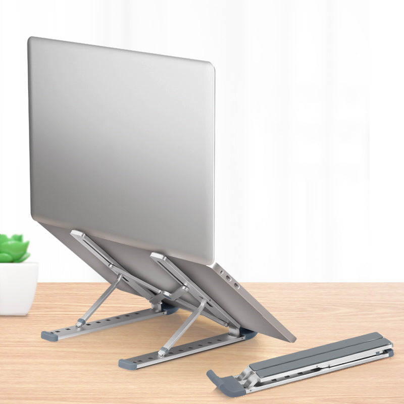 ErgoLift Pro: Adjustable Aluminum Laptop Stand | 7-Level Height Adjustment, Foldable & Portable, Heat-Dissipating Design for 10-17" Devices