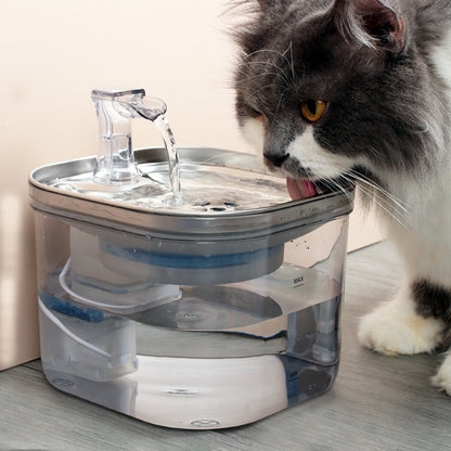AquaPure Stainless Steel Pet Fountain | 3.2L Automatic Intelligent Water Dispenser for Cats & Dogs – Ultra-Quiet, Triple Filtration System