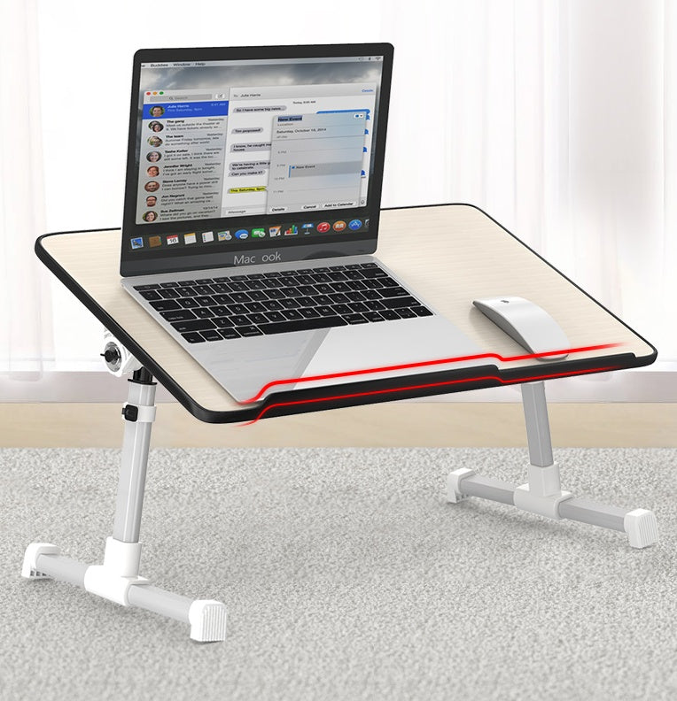 ErgoMax Foldable Laptop Bed Table | Adjustable Height & Angle, Multi-Functional Standing Desk, Portable Notebook Workstation for Sofa, Bed & Floor