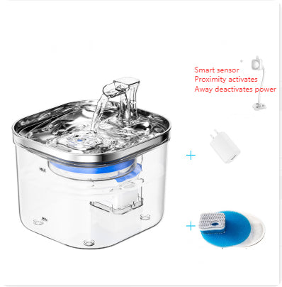 AquaPure Stainless Steel Pet Fountain | 3.2L Automatic Intelligent Water Dispenser for Cats & Dogs – Ultra-Quiet, Triple Filtration System