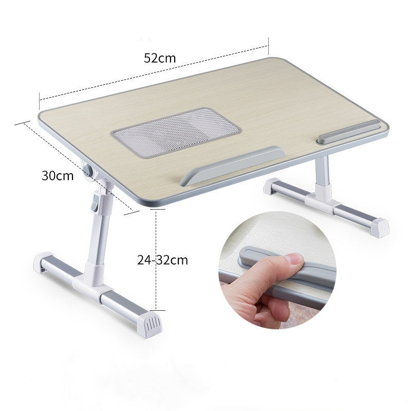 ErgoMax Foldable Laptop Bed Table | Adjustable Height & Angle, Multi-Functional Standing Desk, Portable Notebook Workstation for Sofa, Bed & Floor