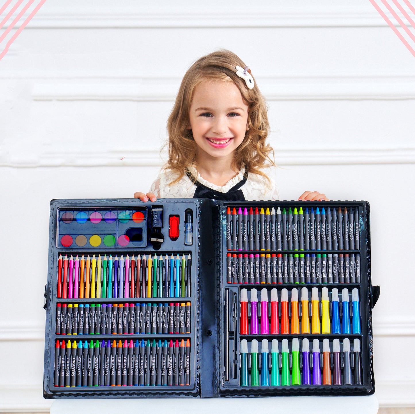 Ultimate 208-Piece Deluxe Art Creativity Set – Professional Painting & Drawing Kit for Kids and Teens, Portable Art Studio