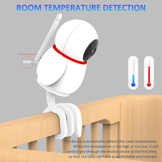 Graffiti Penguin Smart Baby Monitor | 1080P HD WiFi Camera, Night Vision, Two-Way Audio & Motion Tracking – The Ultimate Nursery Guardian